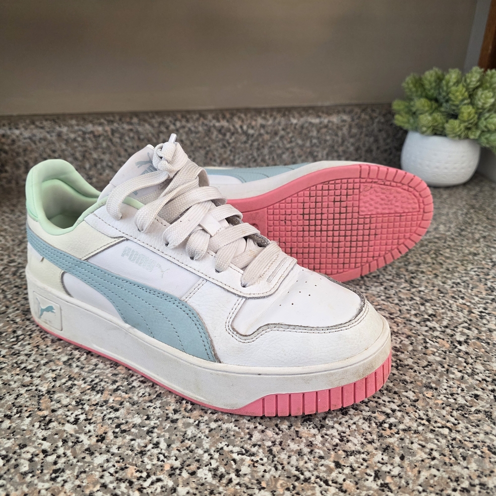 Womens Puma Carina Platform Sneakers